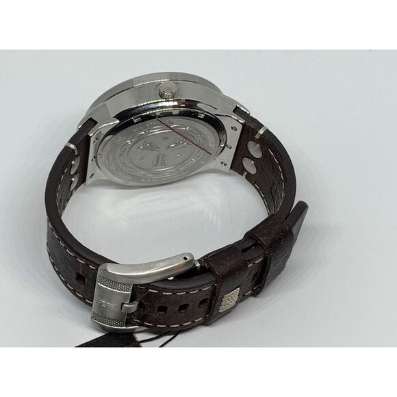 FRYE FR00004-02 Men FRYE FR00004-02 Men\'s Brown Leather Analog Cream Dial Quartz Wrist Watch LW6